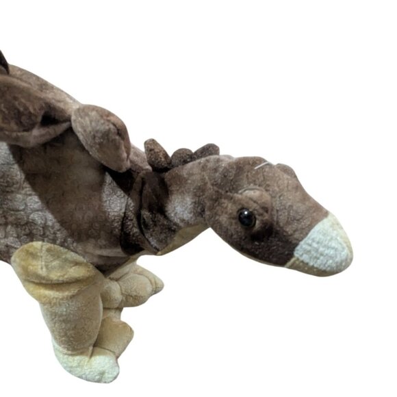 Rinco Stegosaurus Dinosaur Brown Plush 24" Stuffed Animal 2010 Preowned Toy Cudd - Picture 6 of 10